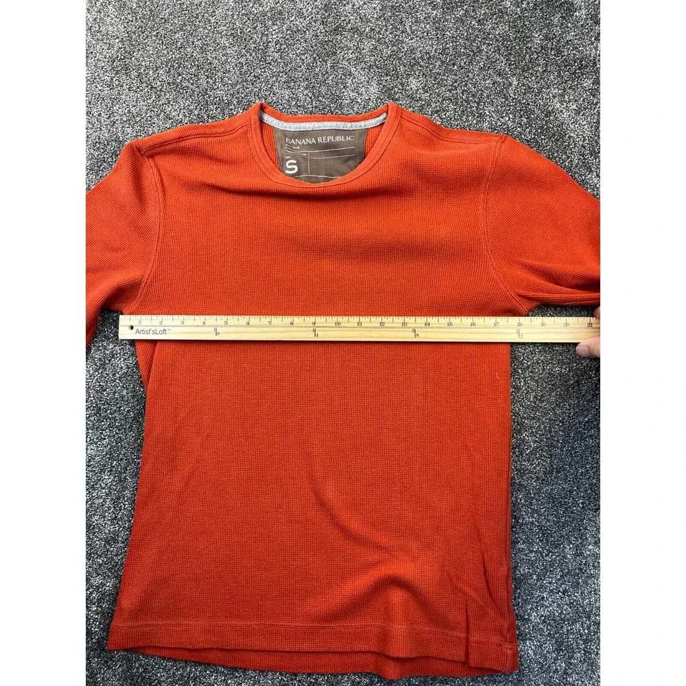 Banana Republic Sweater Men's Small Casual Crew Neck Long Sleeve Pullover Orange